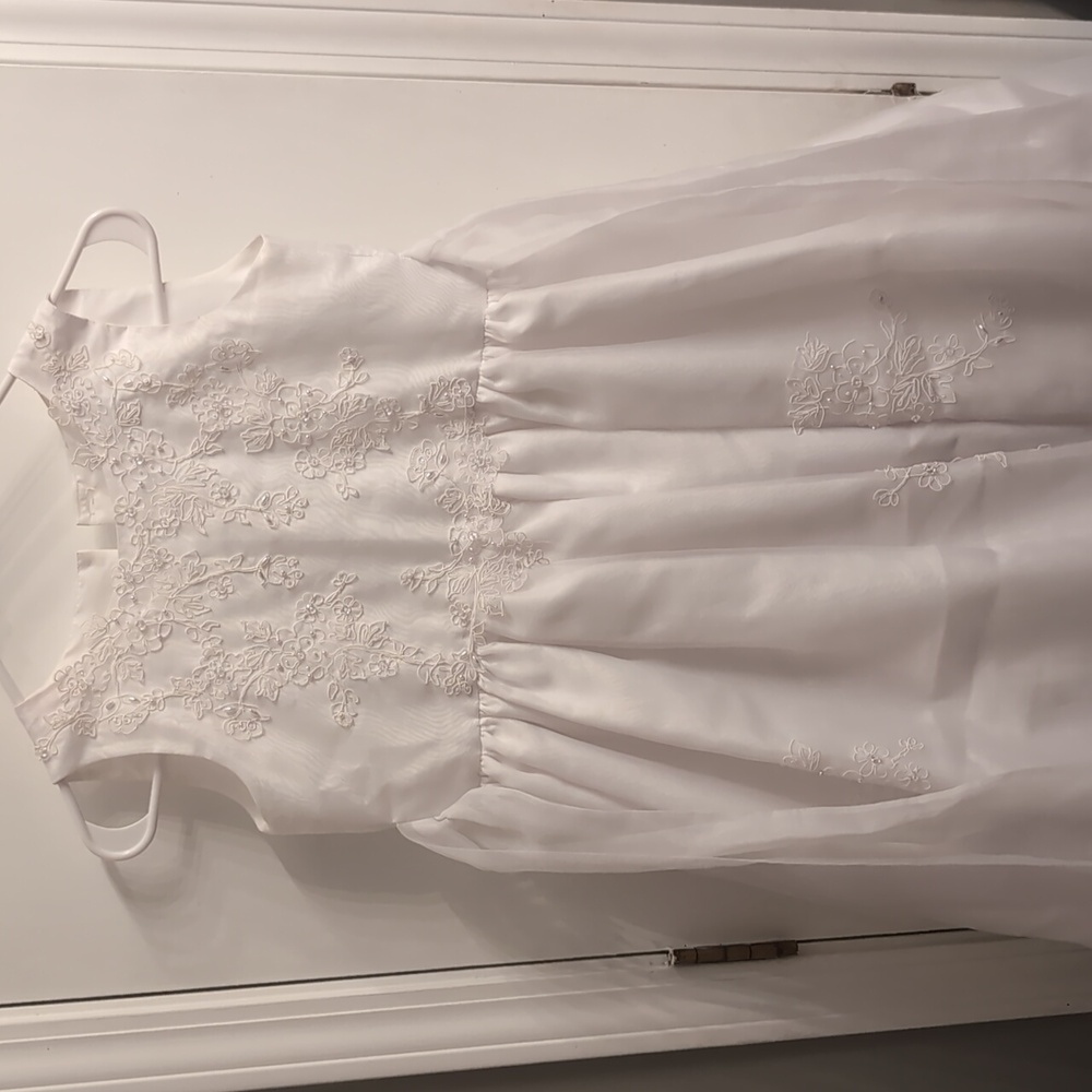 Swea Pea & Lilli White Embroidered Dress Communion Flower Girl Size 10